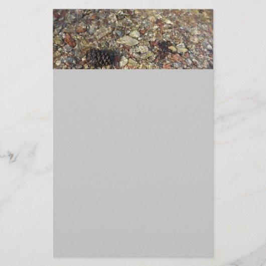 Kieselsteine in Taylor Creek Naturfotografie Briefpapier (Vorderseite)
