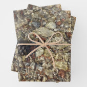 Kieselsteine in Taylor Creek Naturfotografie Geschenkpapier Set (Beispiel)