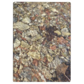 Kieselsteine in Taylor Creek Naturfotografie Klemmbrett (Rückseite)