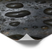 Kieselsteine mit Wassertropfen Poster (Ecke)