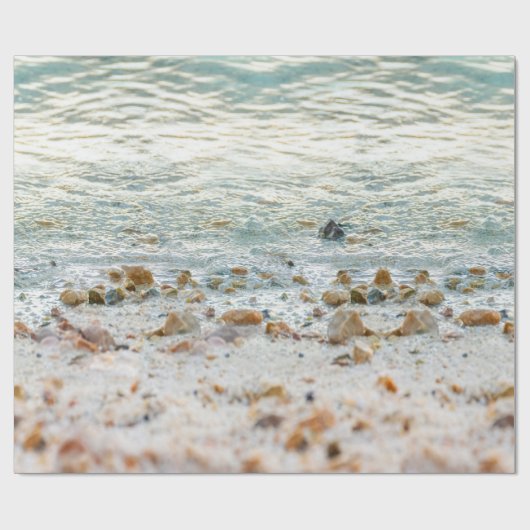 Kieselstrand Meeresufer Geschenkpapier (Flach)