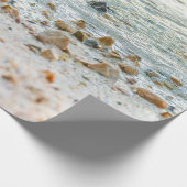 Kieselstrand Meeresufer Geschenkpapier (Ecke)