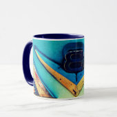 Kiesiges V8-Motor-Emblem Tasse (Vorderseite Links)