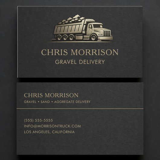 Kieslieferdienst Fachmann Visitenkarte