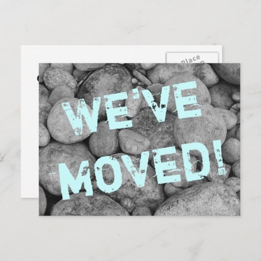 Kiessteine bewegliche Postkarten für neue Adresse (Vorne/Hinten)