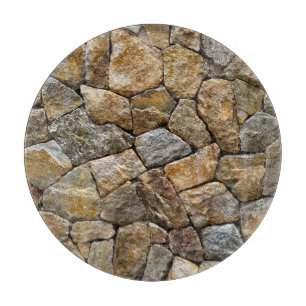 Kiessteinmauer: Dekoratives Design Schneidebrett