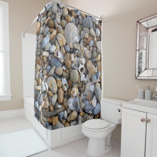 Kiesstrand Duschvorhang (Beispiel)