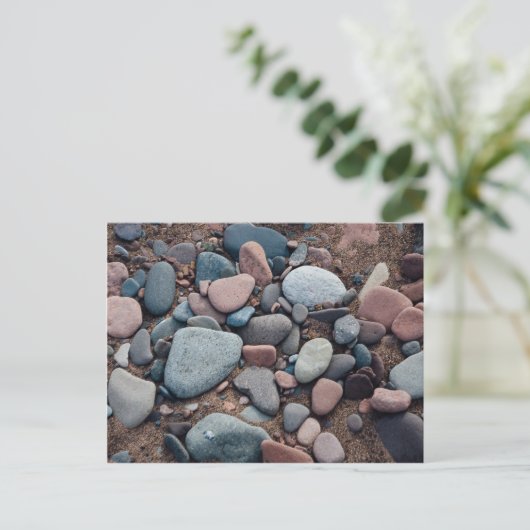 Kiesstrand Postkarte (Stehend Vorderseite)