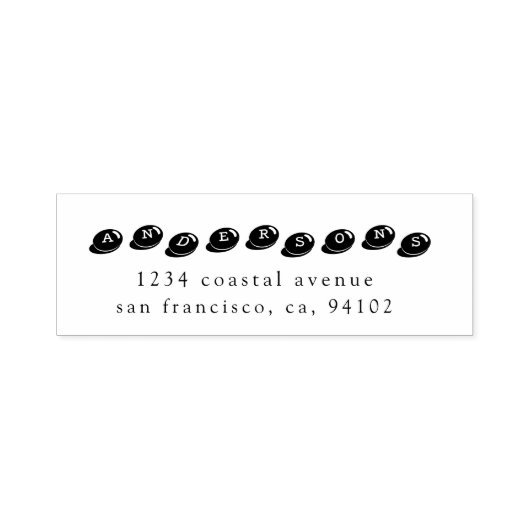 Kiesstrand Rücksendeadresse Briefmarke Permastempel (Design)