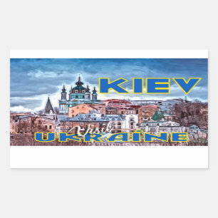 Kiew, Besuch in der Ukraine Rechteckiger Aufkleber