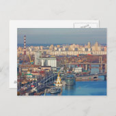 Kiew Busse und Industriestadt am Fluss Postkarte (Vorne/Hinten)