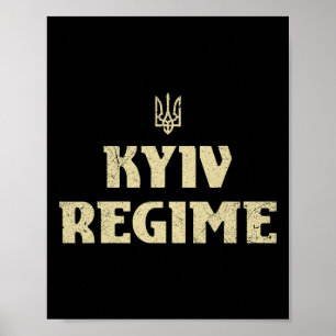Kiew-Regime Lustiger Ukrainischer Dreizack-Spruch Poster
