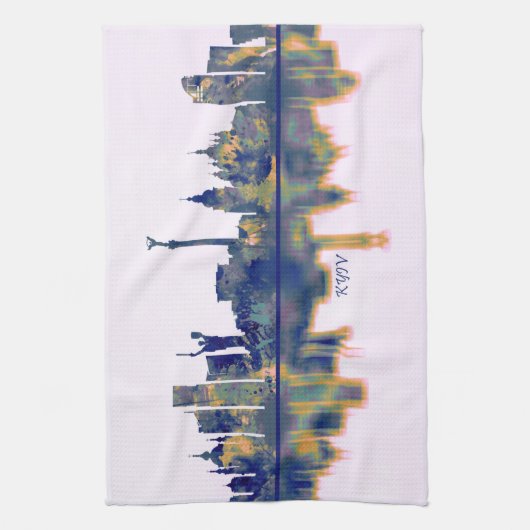 Kiew-Skyline Geschirrtuch (Vertikal)