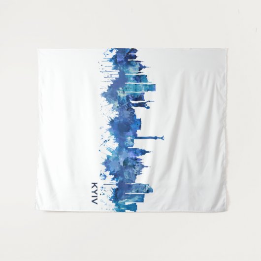 Kiew-Skyline Wandteppich (Vorderseite (Horizontal))