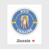 Kiew-Ukraine-Circle-Emblem Aufkleber (Blatt)