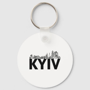 Kiew Ukraine Europa Stadt Skyline Silhouette Umris Schlüsselanhänger