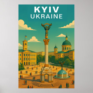 Kiew Ukraine Grand Central Square Reise Poster