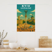 Kiew Ukraine Grand Central Square Reise Poster (Küche)