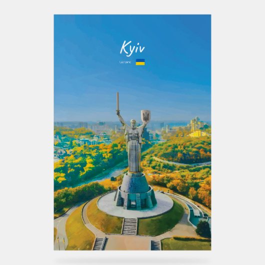 Kiew, Ukraine - Mutter Ukraine Denkmal Acrylschild (Vorderseite)