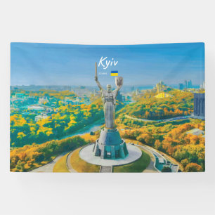 Kiew, Ukraine - Mutter Ukraine Denkmal Banner