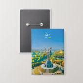 Kiew, Ukraine - Mutter-Ukraine-Denkmal Button (Vorderseite/Rückseite)