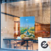 Kiew, Ukraine - Mutter-Ukraine-Denkmal Fensteraufkleber (Café-Fenster)