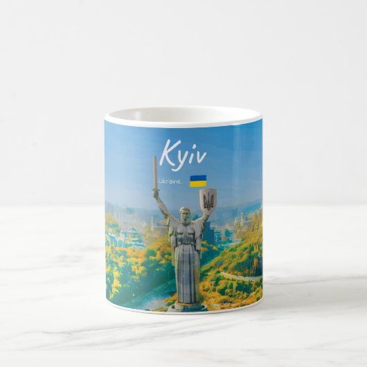 Kiew, Ukraine - Mutter-Ukraine-Denkmal Kaffeetasse (Mittel)