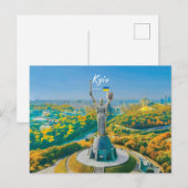 Kiew, Ukraine - Mutter Ukraine Denkmal Postkarte (Vorne/Hinten)