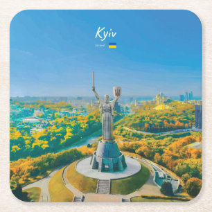 Kiew, Ukraine - Mutter Ukraine Denkmal Rechteckiger Pappuntersetzer