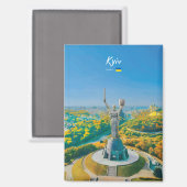 Kiew, Ukraine - Mutter Ukraine Monument Flat Magnet (Vorderseite/Rückseite)