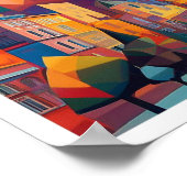 Kiew Ukraine Reisen künstlerisch bunt Poster (Ecke)