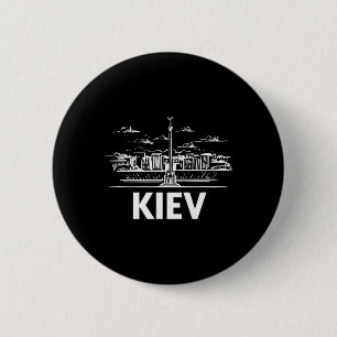 Kiew Ukraine Stadt Skyline Silhouette Umriss Skizz Button