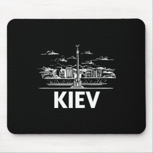 Kiew Ukraine Stadt Skyline Silhouette Umriss Skizz Mousepad