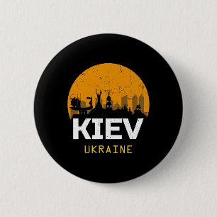 Kiew Ukraine - Uni - Schwarz - Klein - Kurzarm Button