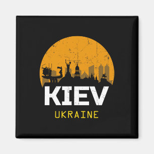 Kiew Ukraine - Uni - Schwarz - Klein - Kurzarm  Magnet