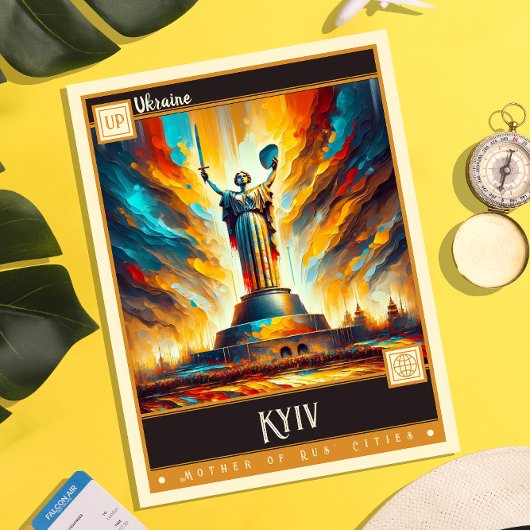 Kiew, Ukraine | Vintage Malerei Postkarte