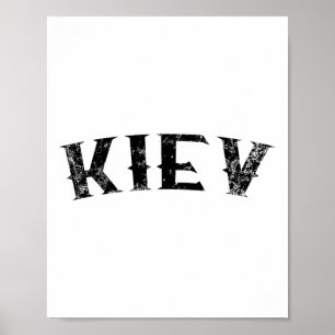 Kiew Ukraine Vintage Schwarzer Text Bekleidung Poster