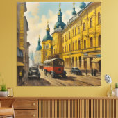 Kiew Ukraine Wasserfarbe Leinwanddruck (Insitu (Wohnzimmer))