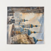 Kiew Ukraine Wasserfarbe Wandteppich (Vorderseite (Horizontal))