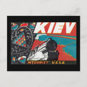Kiew_Vintage-Reiseplakat-Grafiken Postkarte