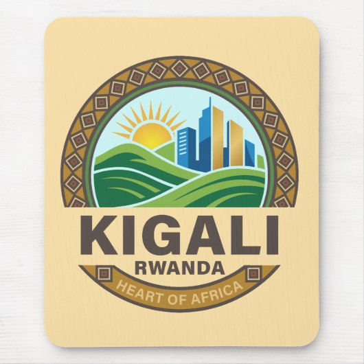 Kigali Ruanda Afrika Mousepad (Vorne)