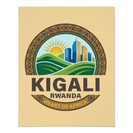 Kigali Ruanda Afrika Poster (Vorderseite)