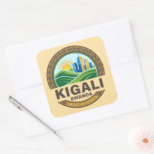 Kigali Ruanda Afrika Quadratischer Aufkleber (Umschlag)