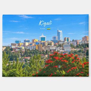 Kigali, Ruanda - Moderne Stadtansicht Skyline Magnet