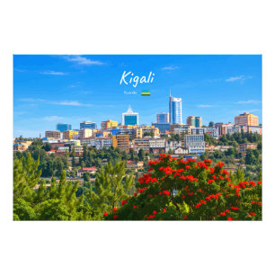 Kigali, Ruanda - Moderne Stadtlandschaft Skyline Fotodruck