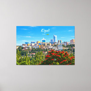 Kigali, Ruanda - Moderne Stadtlandschaft Skyline Leinwanddruck