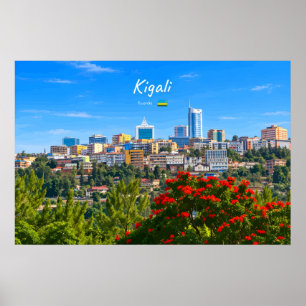 Kigali, Ruanda - Moderne Stadtlandschaft Skyline Poster
