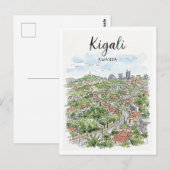 Kigali Ruanda Postkarte (Vorne/Hinten)
