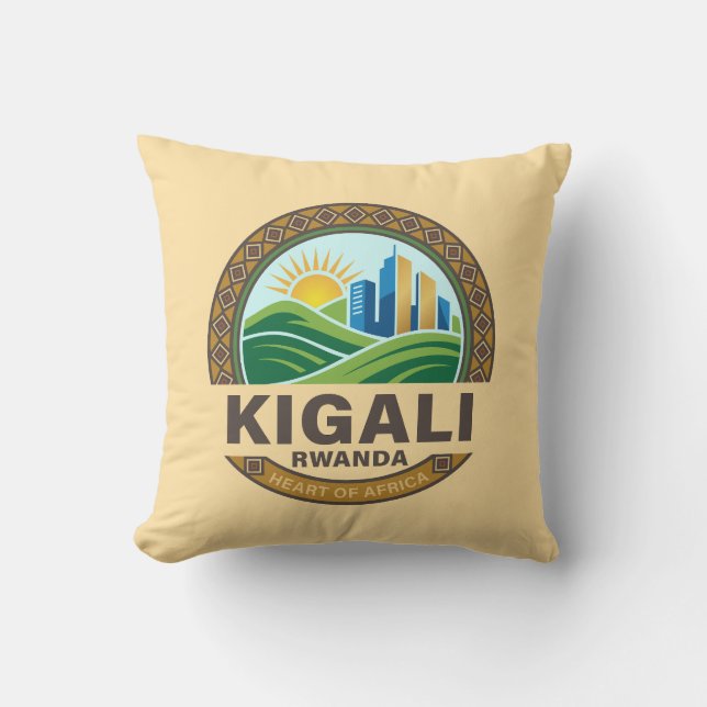Kigali Rwanda Africa Kissen (Vorderseite)