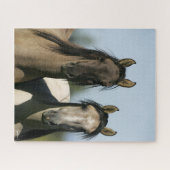 Kiger Mustang Horses Stehende Headshots Puzzle (Horizontal)